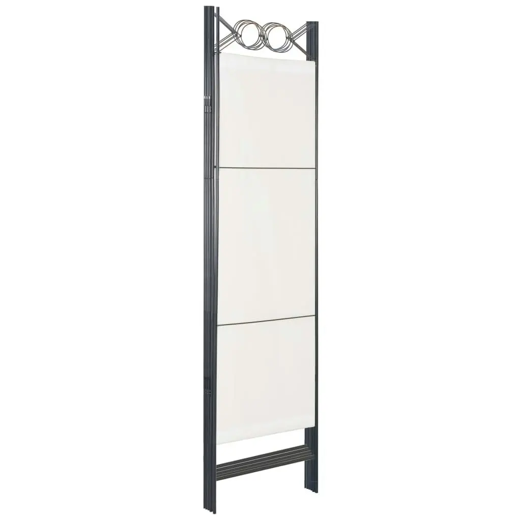 5-Panel Room Divider White 200x180 cm 280239