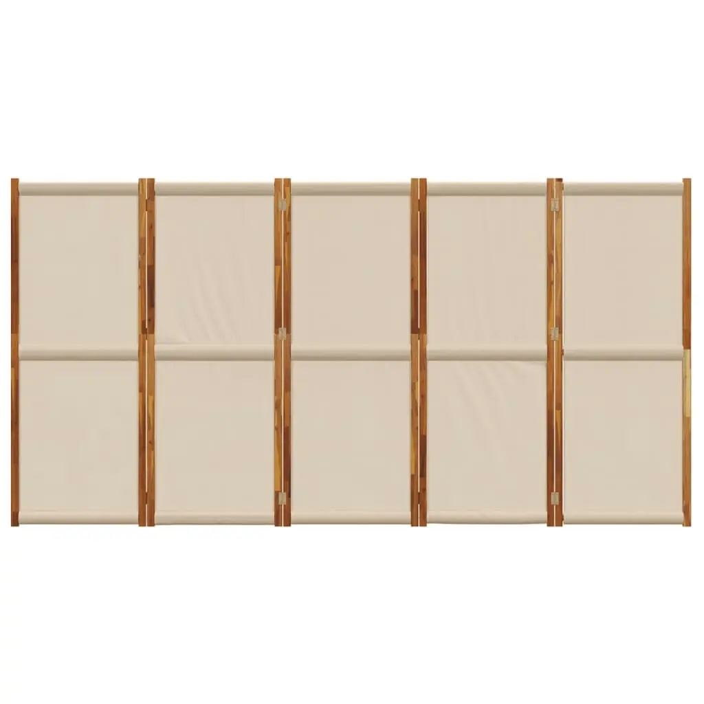 5-Panel Room Divider Taupe 350x180 cm 4003365