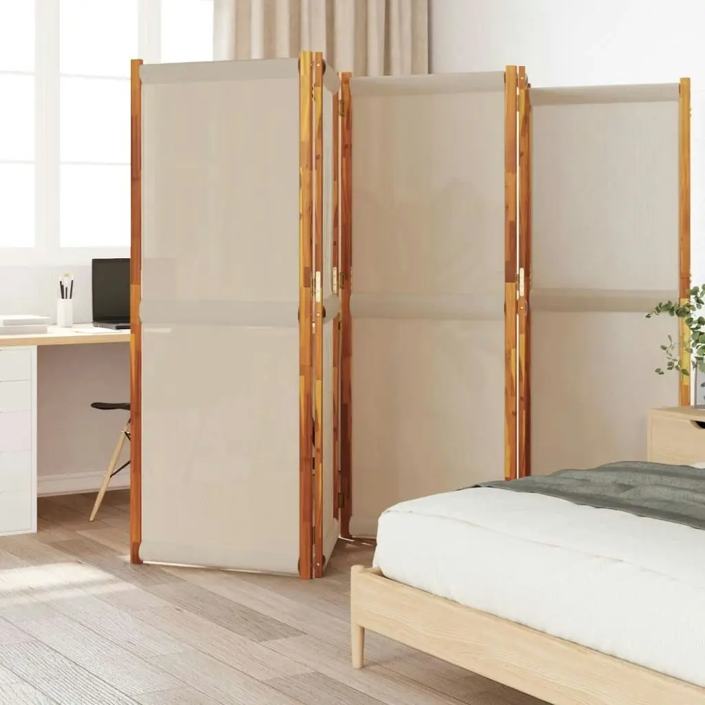 5-Panel Room Divider Taupe 350x180 cm 4003365