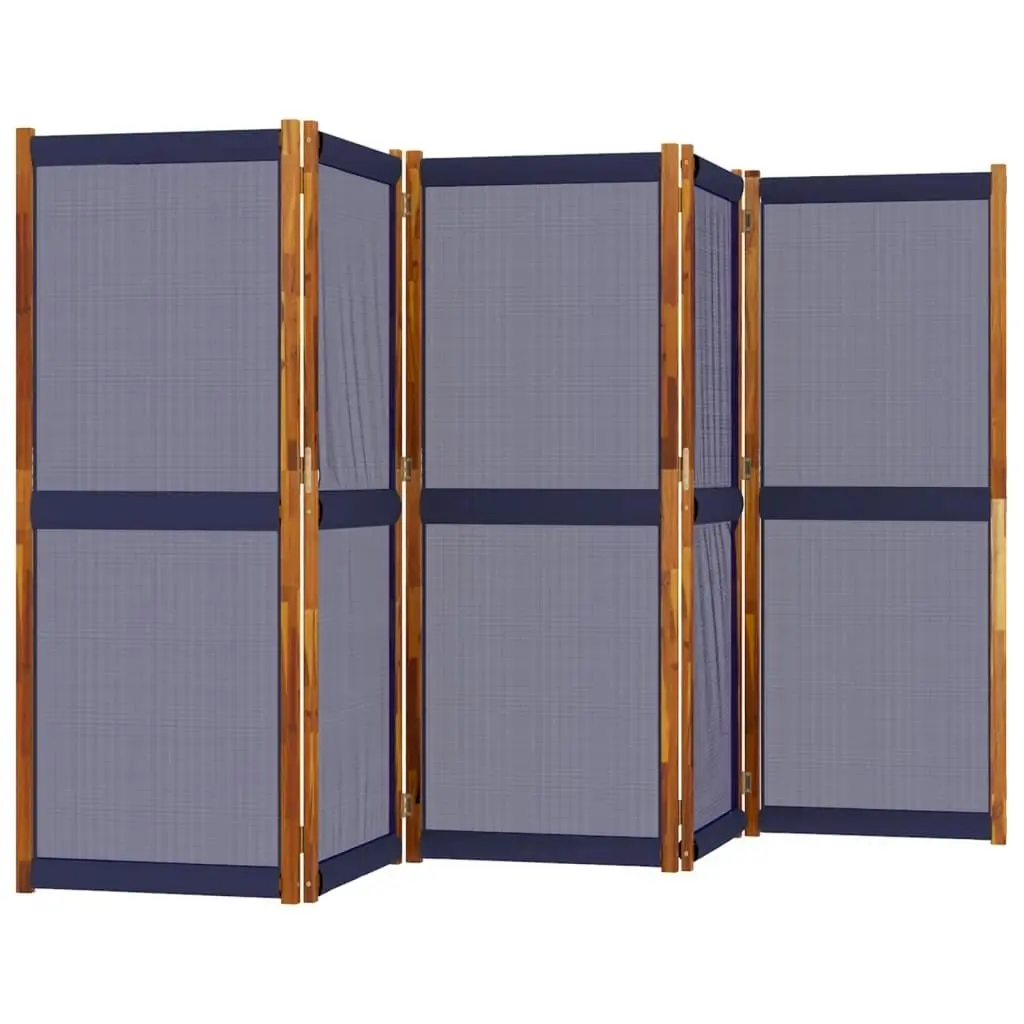 5-Panel Room Divider Dark Blue 350x180 cm 4003361