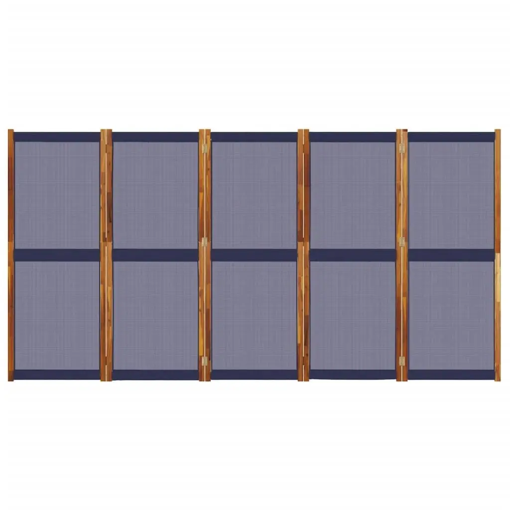 5-Panel Room Divider Dark Blue 350x180 cm 4003361