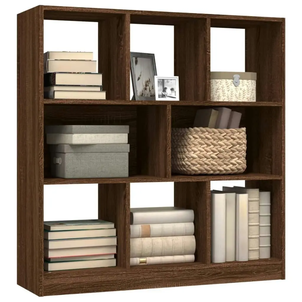 Book Cabinet Brown Oak 97.5x29.5x100 cm Engineered Wood 826380