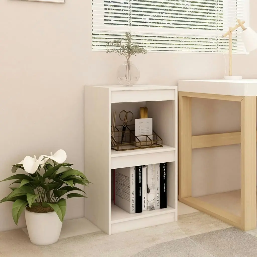 Book Cabinet White 40x30x71.5 cm Solid Pinewood 808134