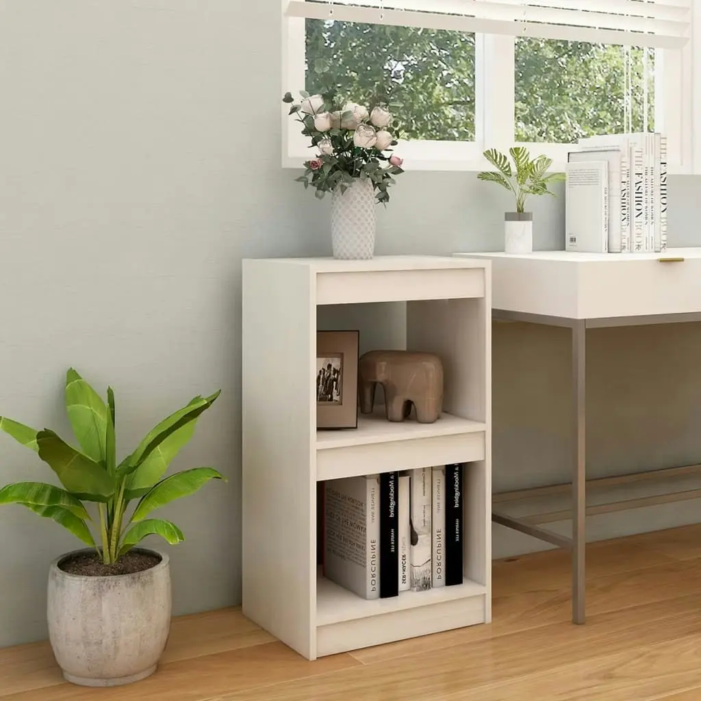 Book Cabinet White 40x30x71.5 cm Solid Pinewood 808134