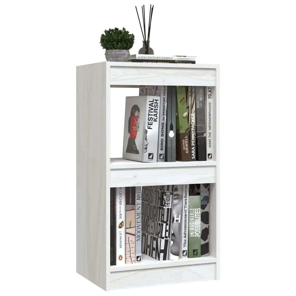 Book Cabinet White 40x30x71.5 cm Solid Pinewood 808134