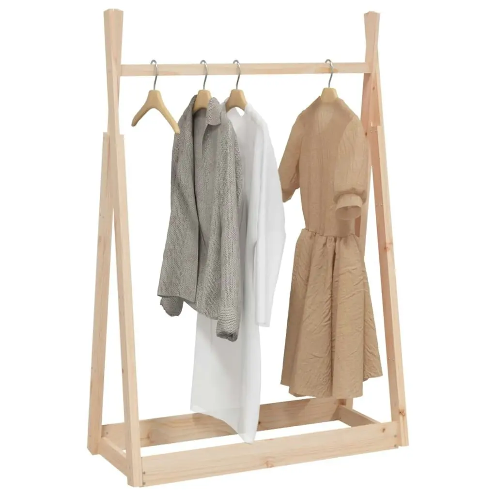 Clothes Rack 100x45x150 cm Solid Wood Pine 824983