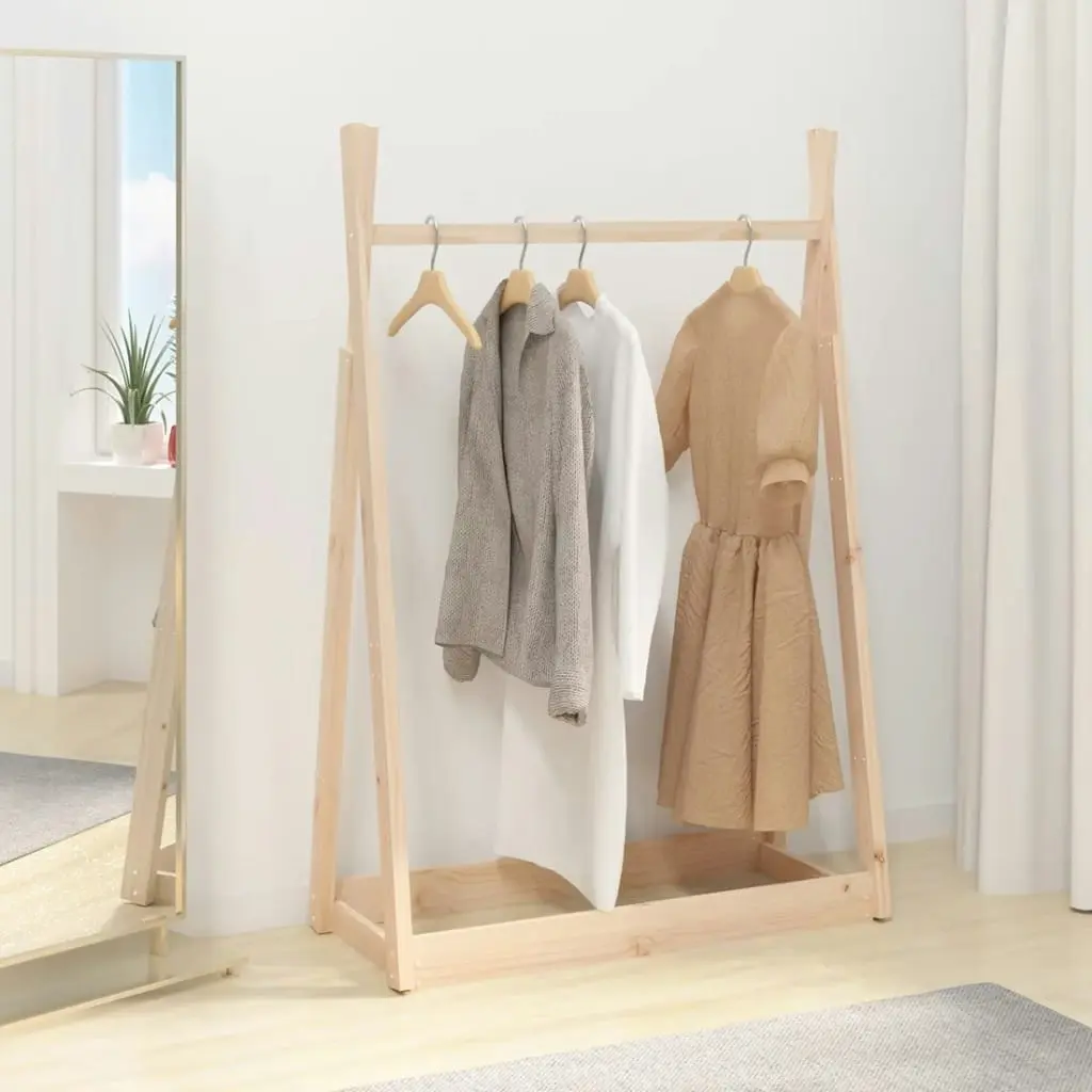 Clothes Rack 100x45x150 cm Solid Wood Pine 824983