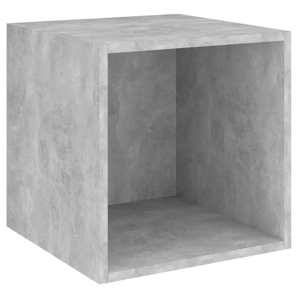 Wall Cabinets 4 pcs Concrete Grey 37x37x37 cm Engineered Wood 805458