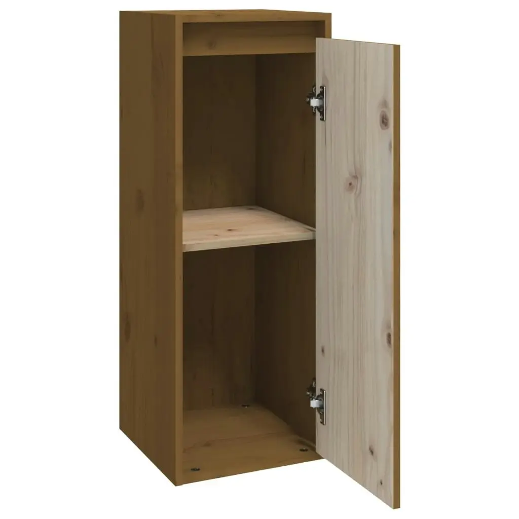 Wall Cabinet Honey Brown 30x30x80 cm Solid Wood Pine 813501