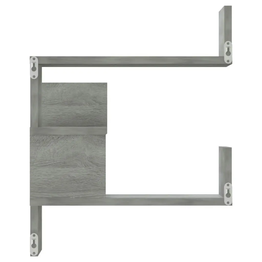 Wall Corner Shelves 2 pcs Grey Sonoma 40x40x50 cm Engineered Wood 815207