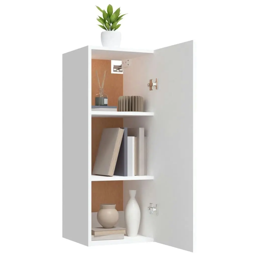 Wall Cabinet White 34.5x34x90 cm Engineered Wood 812429