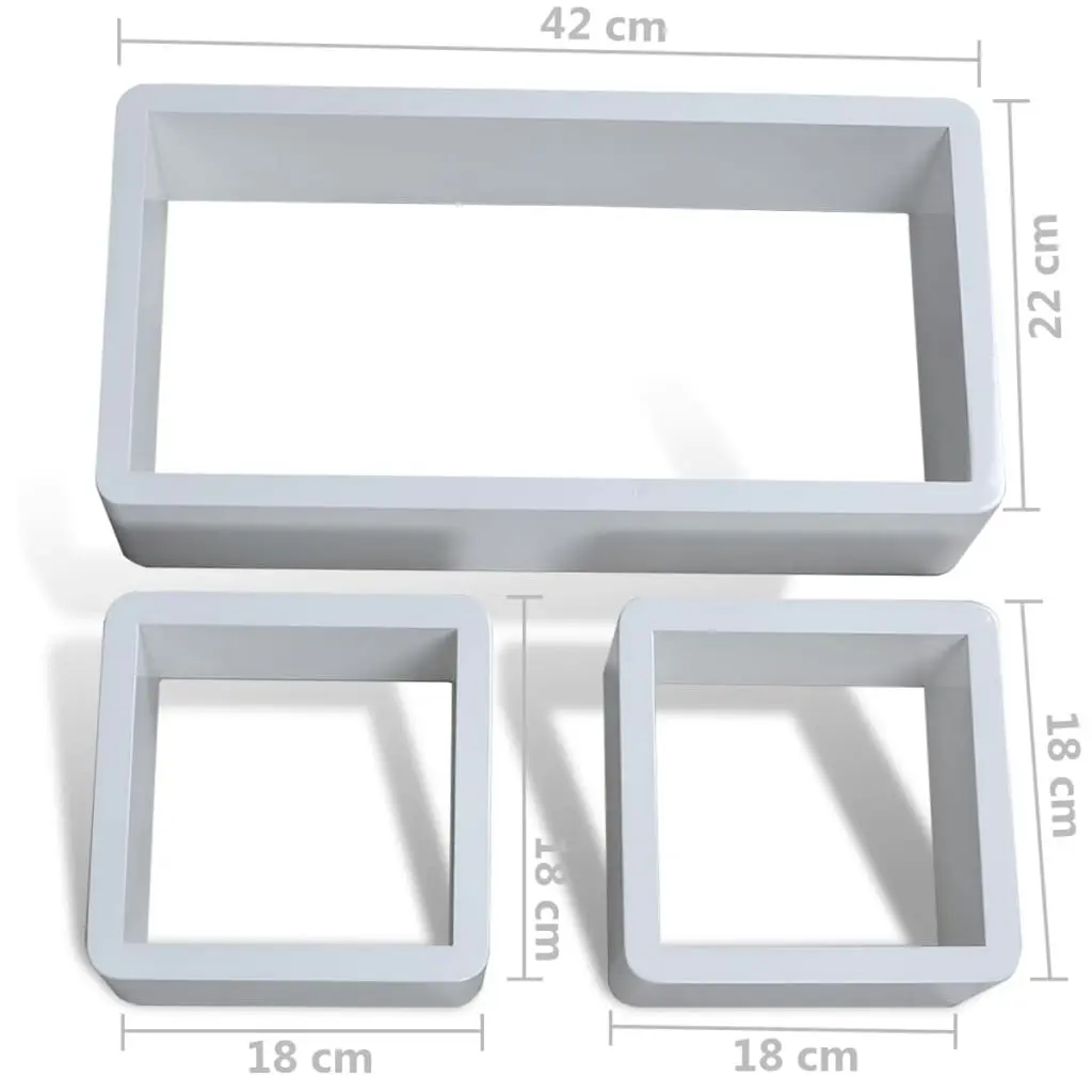 Wall Cube Shelves 6 pcs White 275972