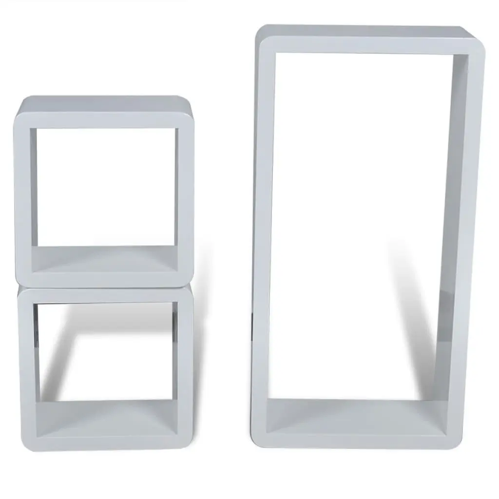 Wall Cube Shelves 6 pcs White 275972