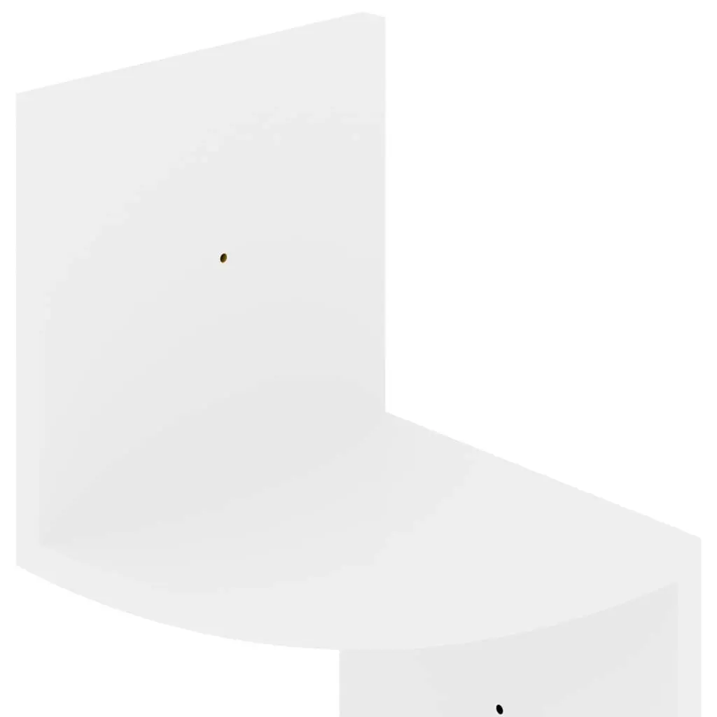 Wall Corner Shelf High Gloss White 19x19x123 cm Engineered Wood 326837