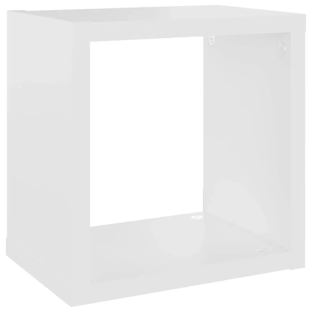 Wall Cube Shelves 4 pcs White 22x15x22 cm 807053