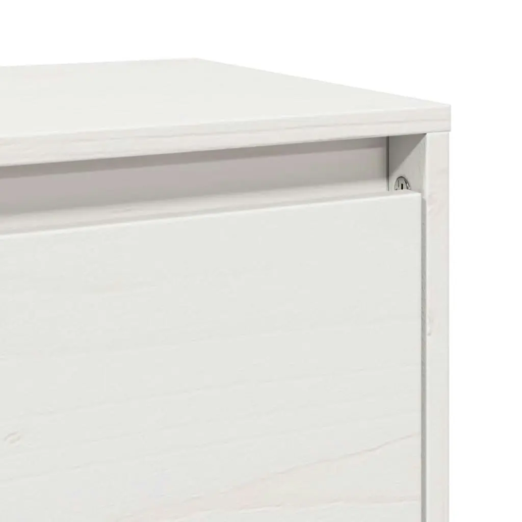 Wall Cabinet White 100x30x35 cm Solid Wood Pine 813467