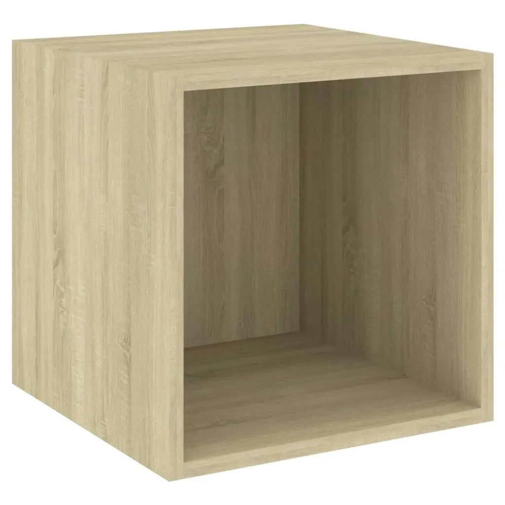 Wall Cabinets 2 pcs Sonoma Oak 37x37x37 cm Engineered Wood 805454