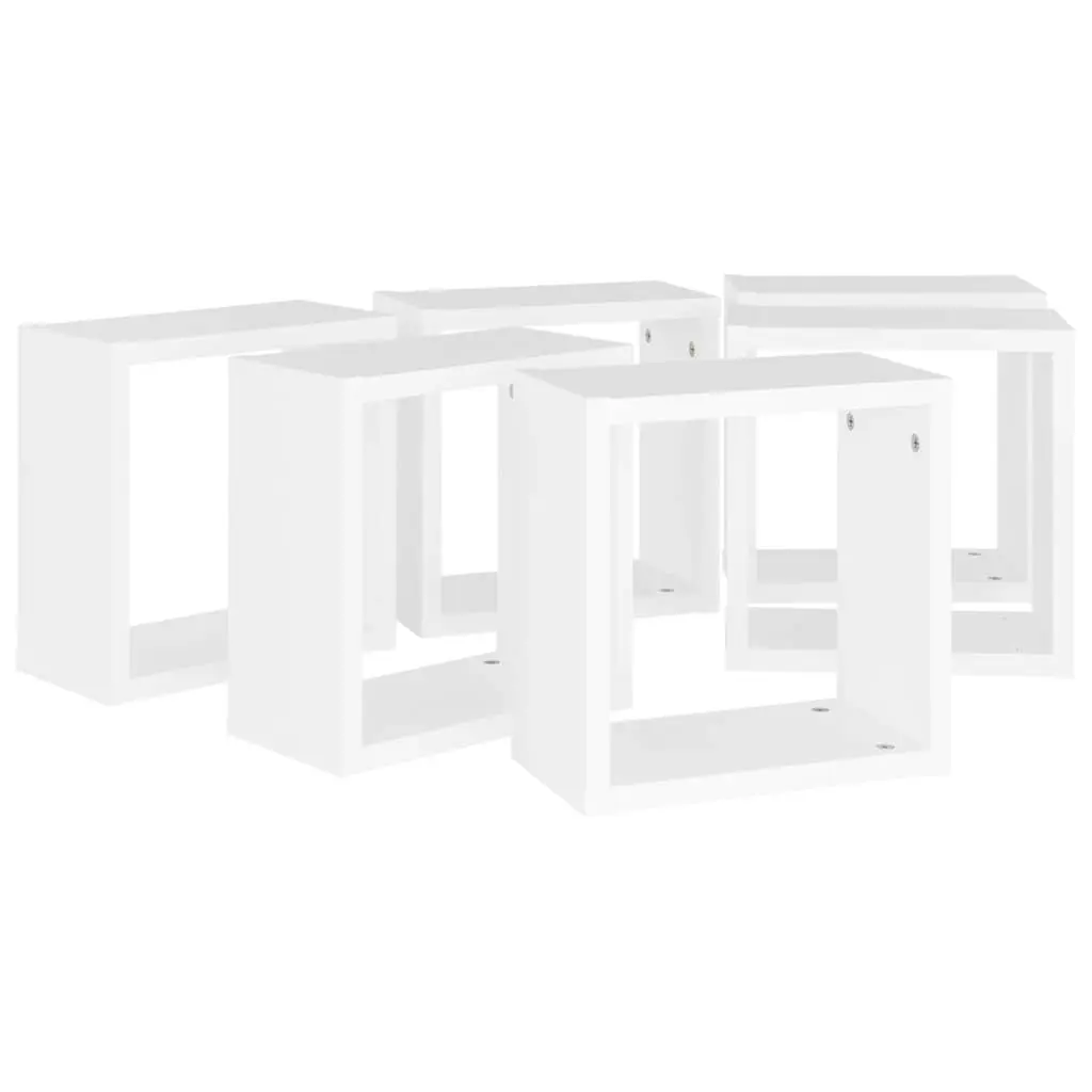 Wall Cube Shelves 6 pcs White 30x15x30 cm 807000