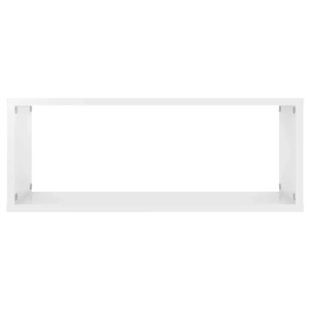 Wall Cube Shelves 4 pcs High Gloss White 60x15x23 cm Engineered Wood 807152