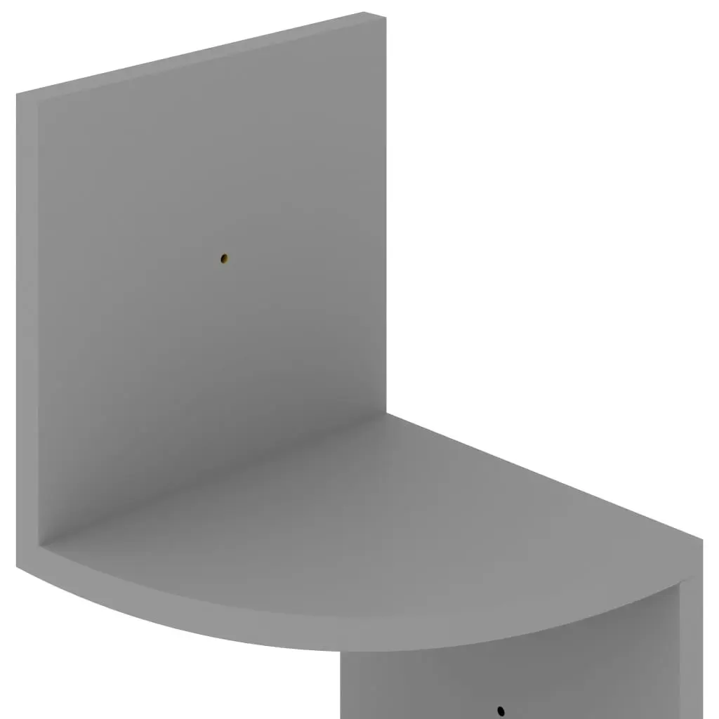 Wall Corner Shelf Grey 19x19x123 cm Engineered Wood 326833