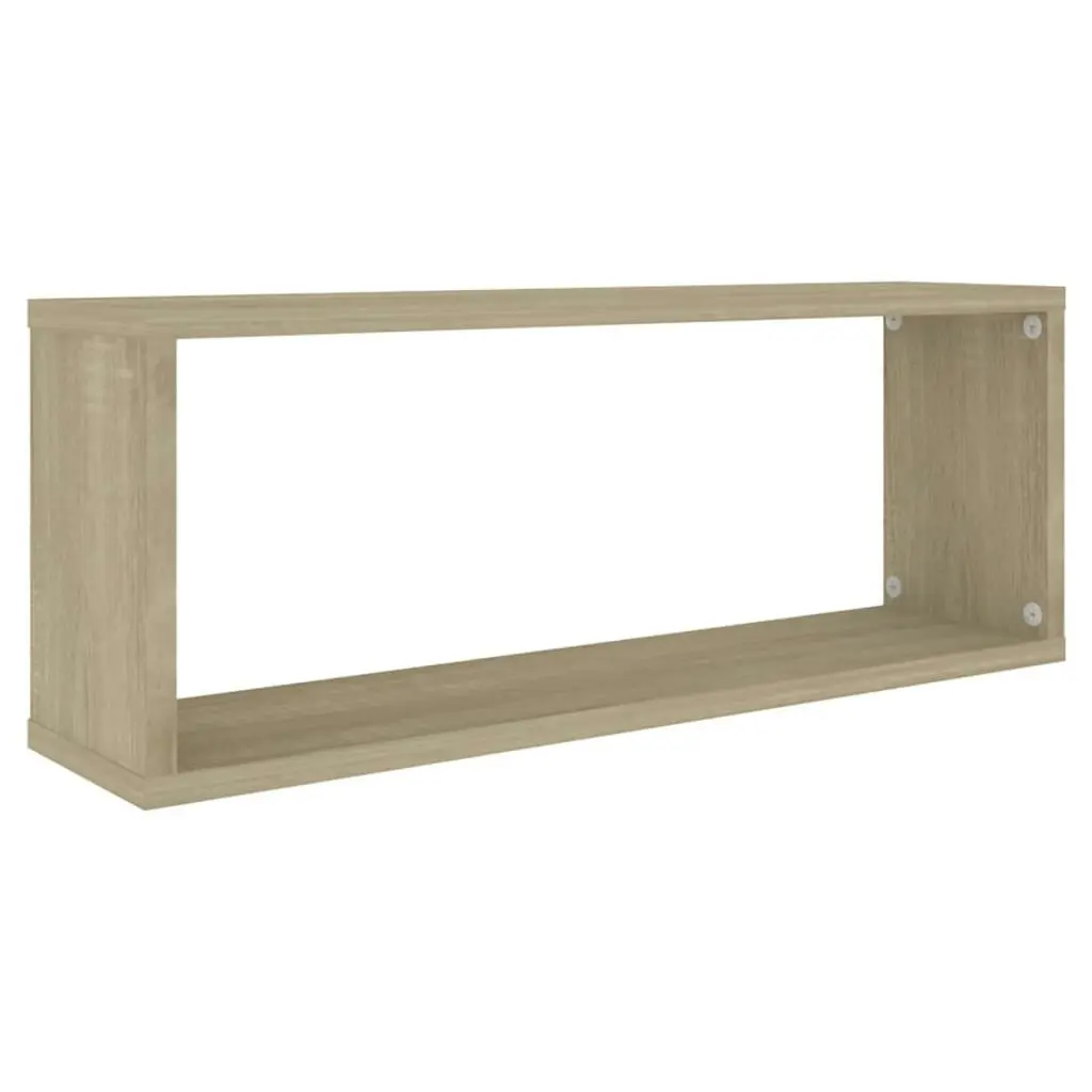 Wall Cube Shelves 4 pcs Sonoma Oak 60x15x23 cm Engineered Wood 807143