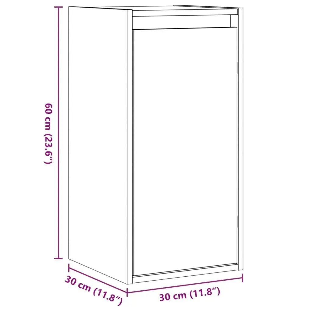 Wall Cabinets 2 pcs Honey Brown 30x30x60 cm Solid Wood Pine 813492