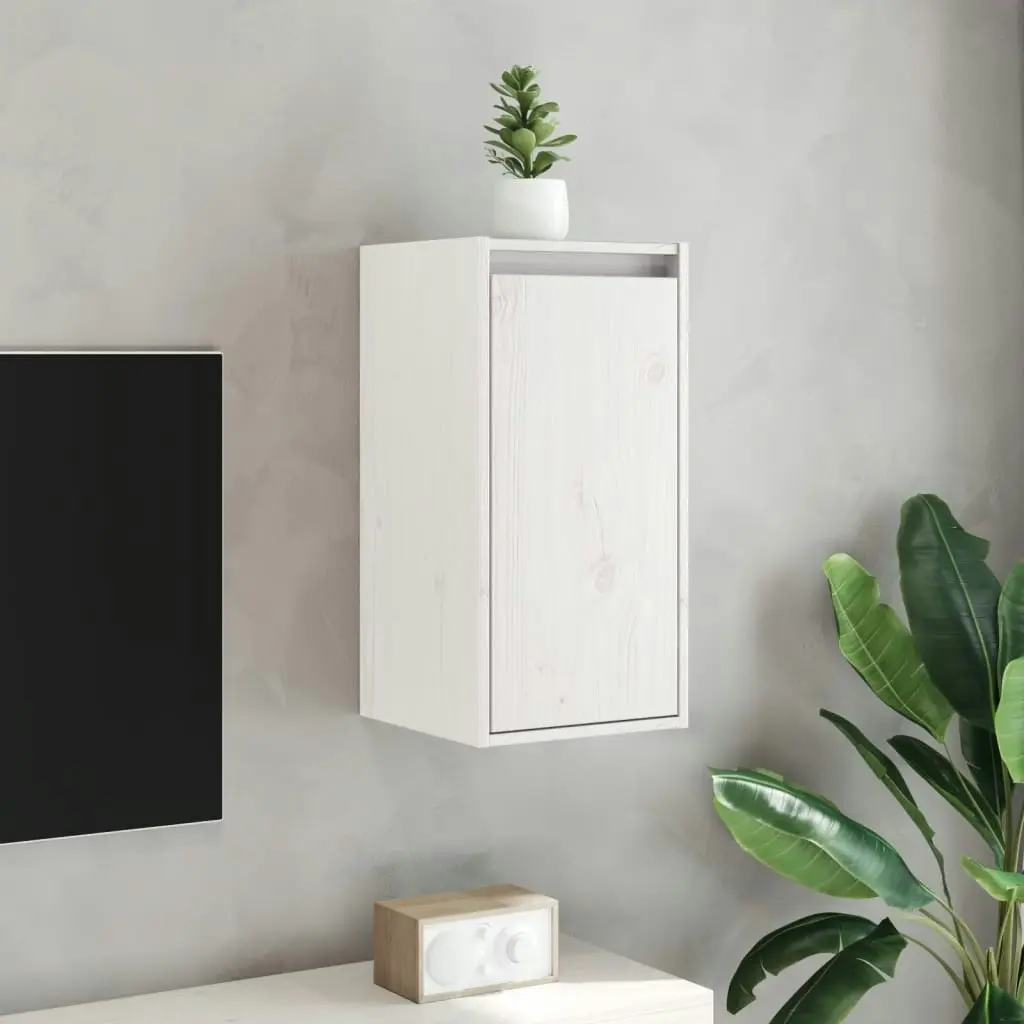 Wall Cabinet White 30x30x60 cm Solid Wood Pine 813487