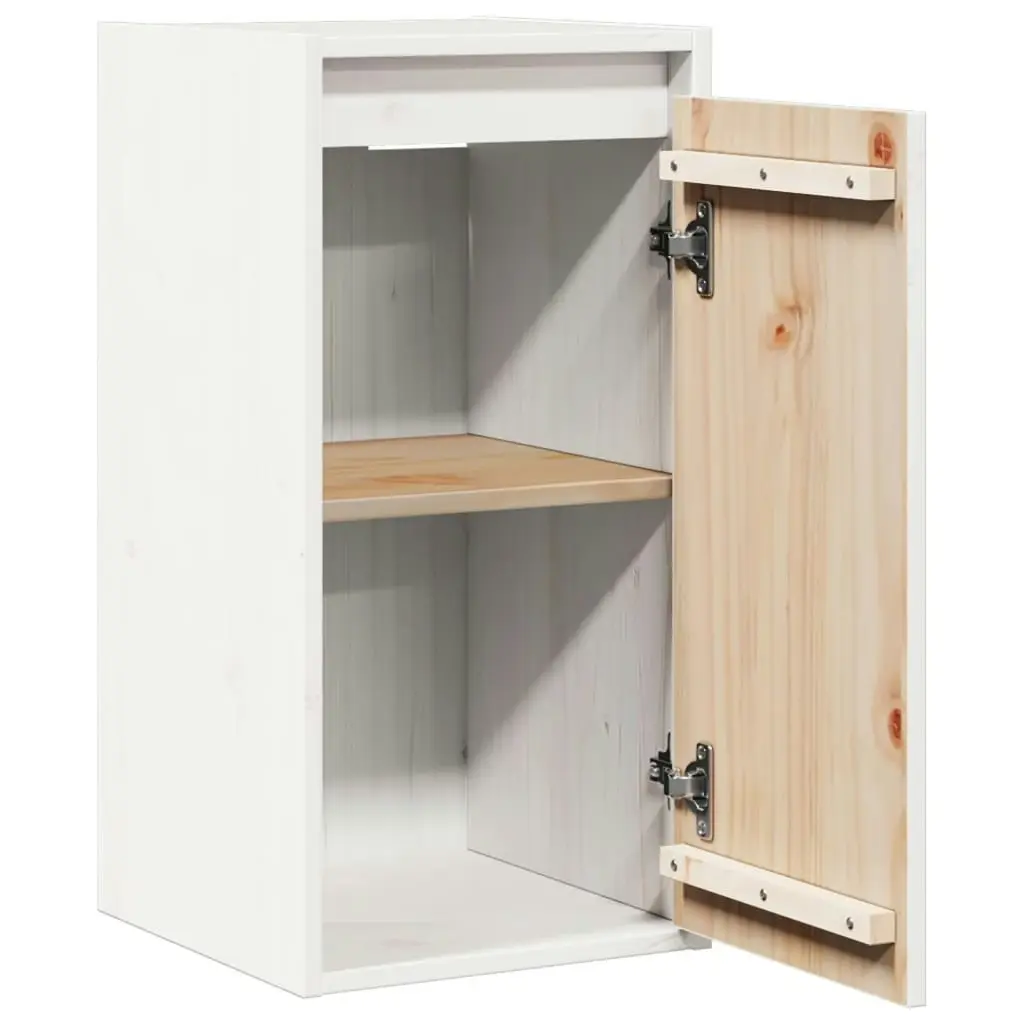 Wall Cabinet White 30x30x60 cm Solid Wood Pine 813487