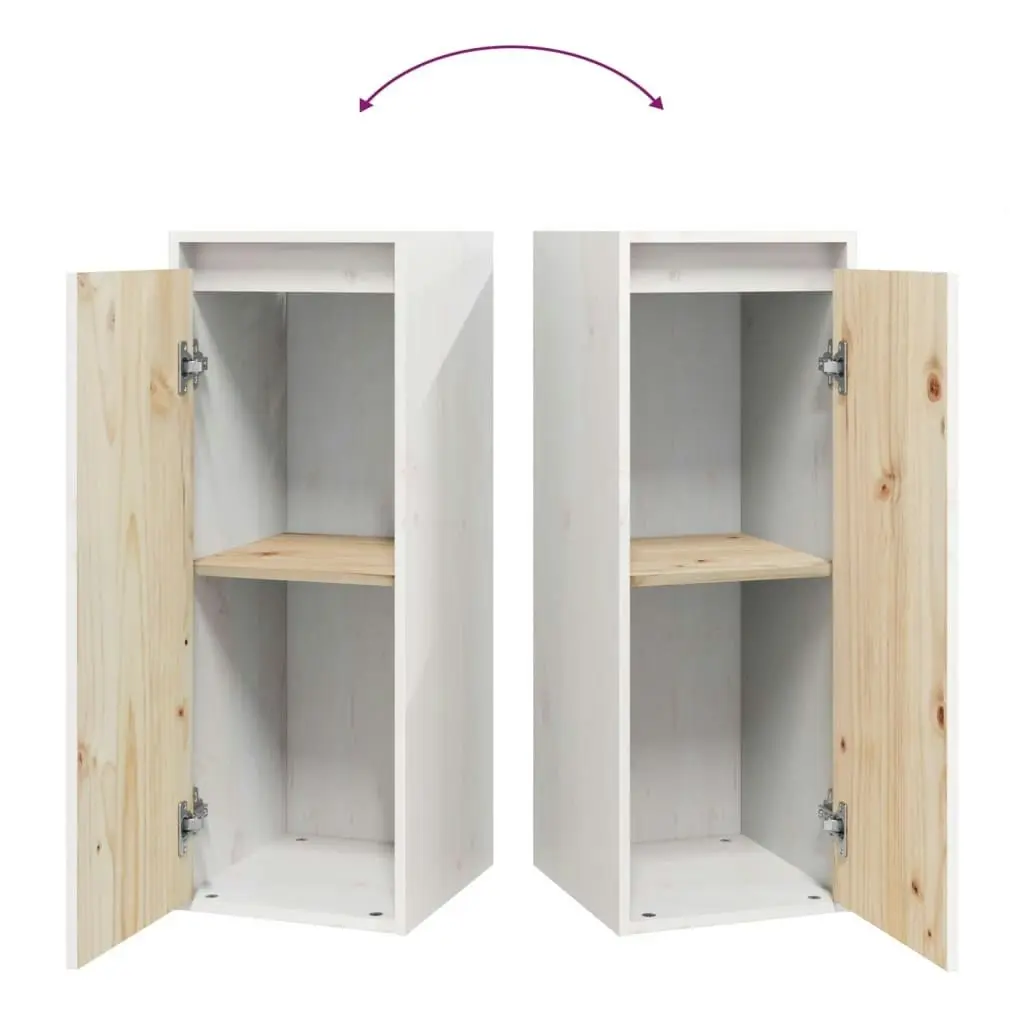 Wall Cabinets 2 pcs White 30x30x80 cm Solid Wood Pine 813498