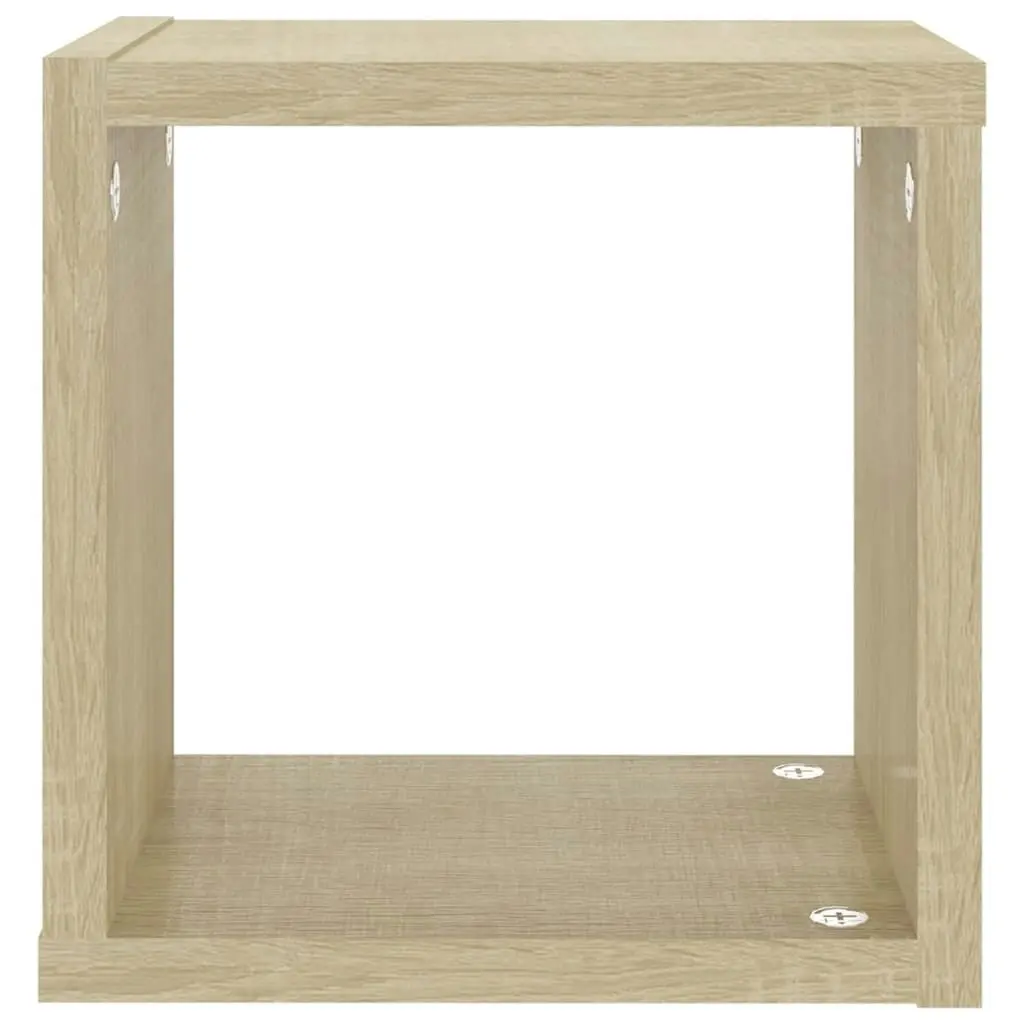 Wall Cube Shelves 4 pcs Sonoma Oak 22x15x22 cm 807062