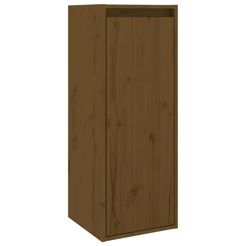 Wall Cabinets 2 pcs Honey Brown 30x30x80 cm Solid Wood Pine 813502