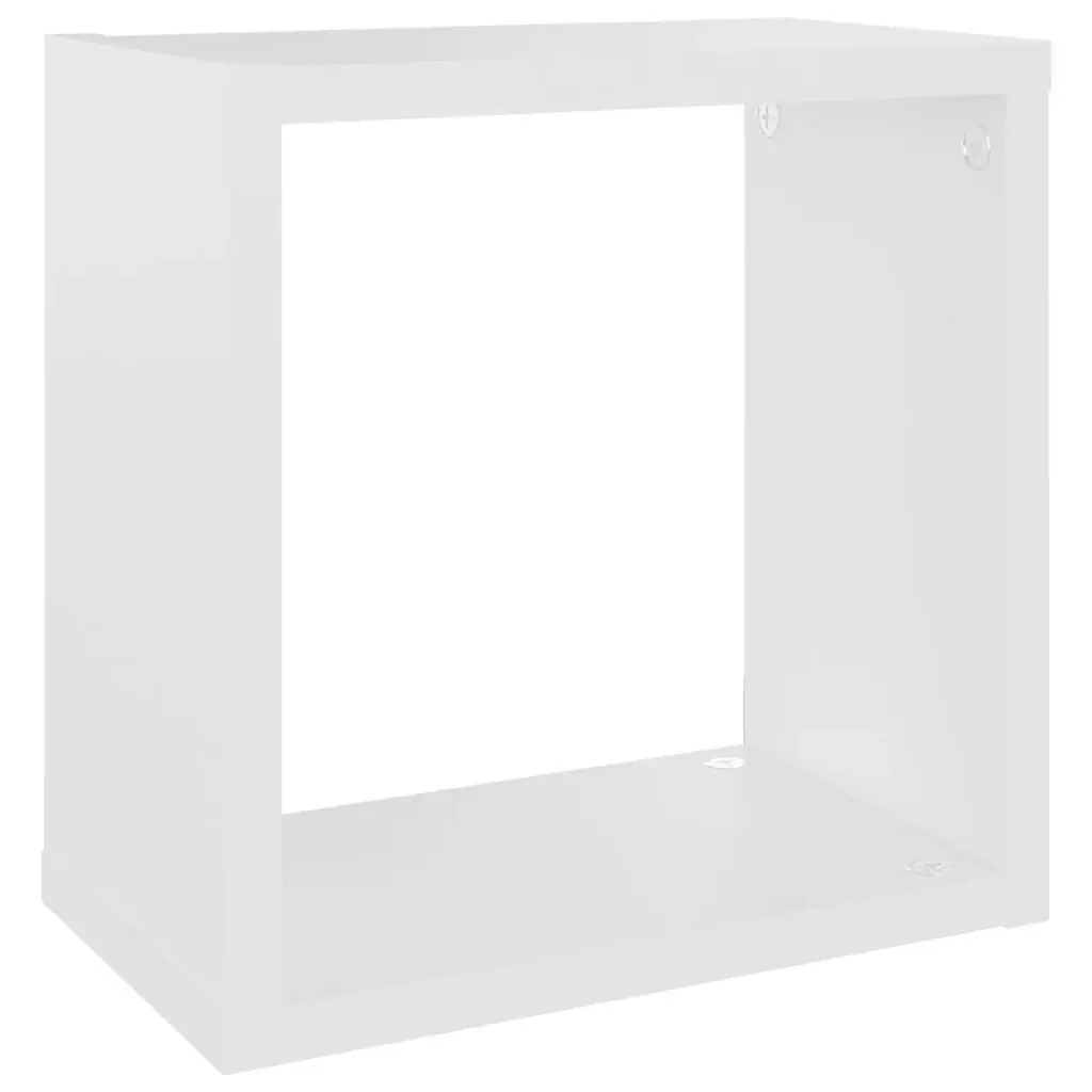 Wall Cube Shelves 2 pcs White and Sonoma Oak 26x15x26 cm 807040