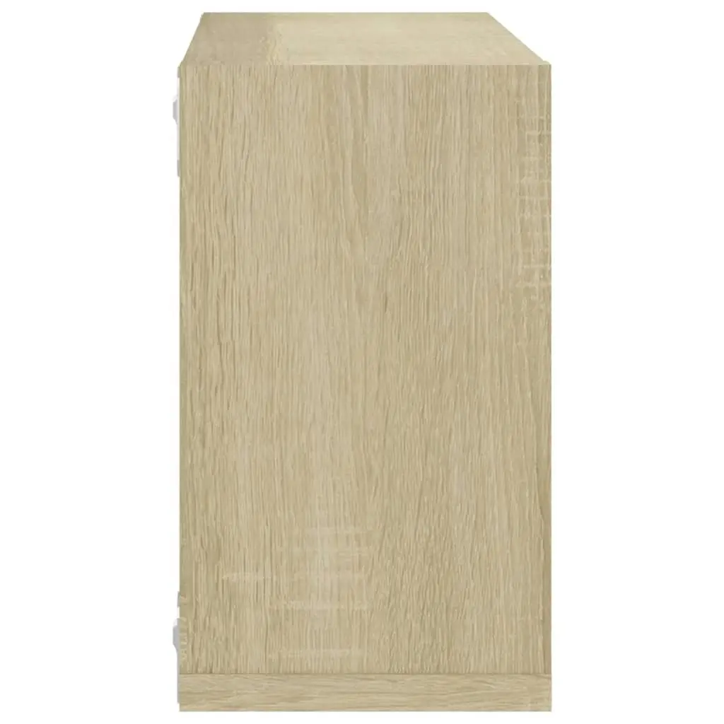 Wall Cube Shelves 6 pcs Sonoma Oak 26x15x26 cm 807036