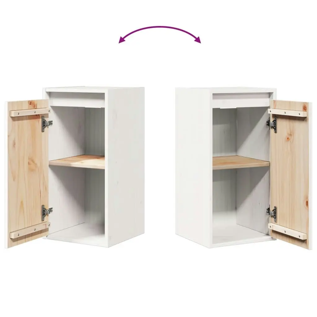 Wall Cabinets 2 pcs White 30x30x60 cm Solid Wood Pine 813488