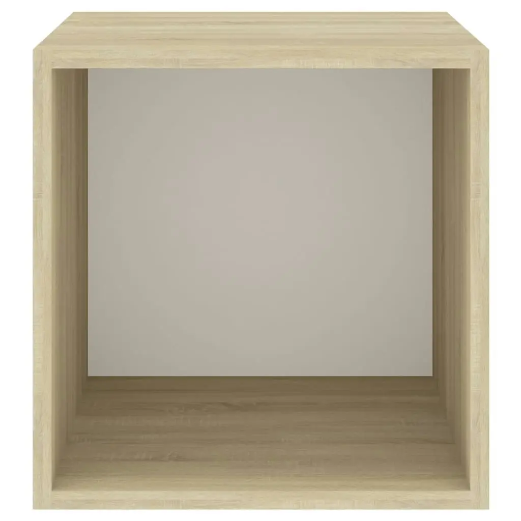 Wall Cabinets 4 pcs White and Sonoma Oak 37x37x37 cm Engineered Wood 805461