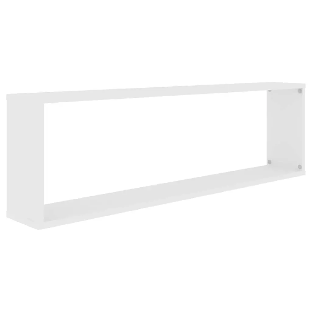 Wall Cube Shelves 4 pcs White 100x15x30 cm Engineered Wood 807080