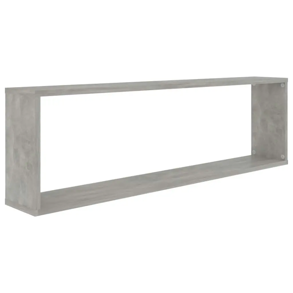 Wall Cube Shelves 6 pcs Concrete Grey 100x15x30 cm Engineered Wood 807093