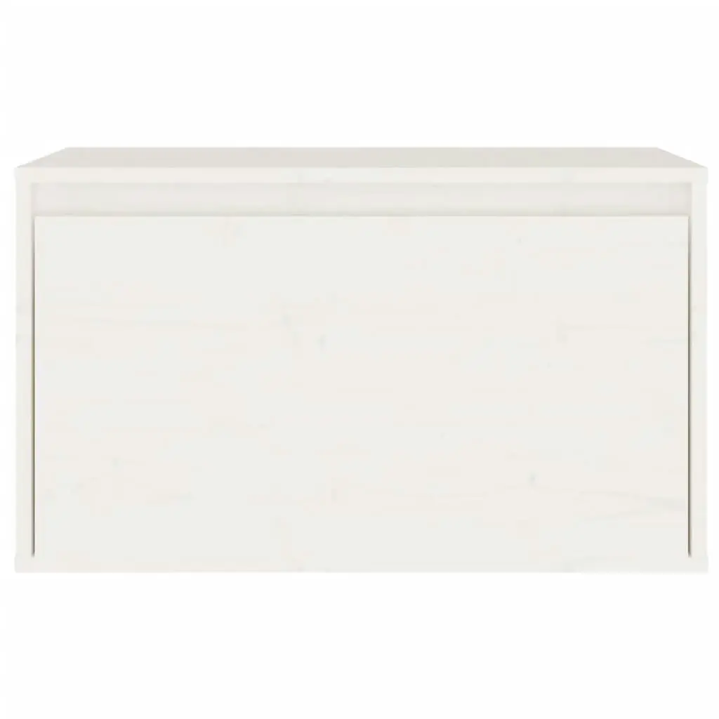 Wall Cabinet White 60x30x35 cm Solid Wood Pine 813447