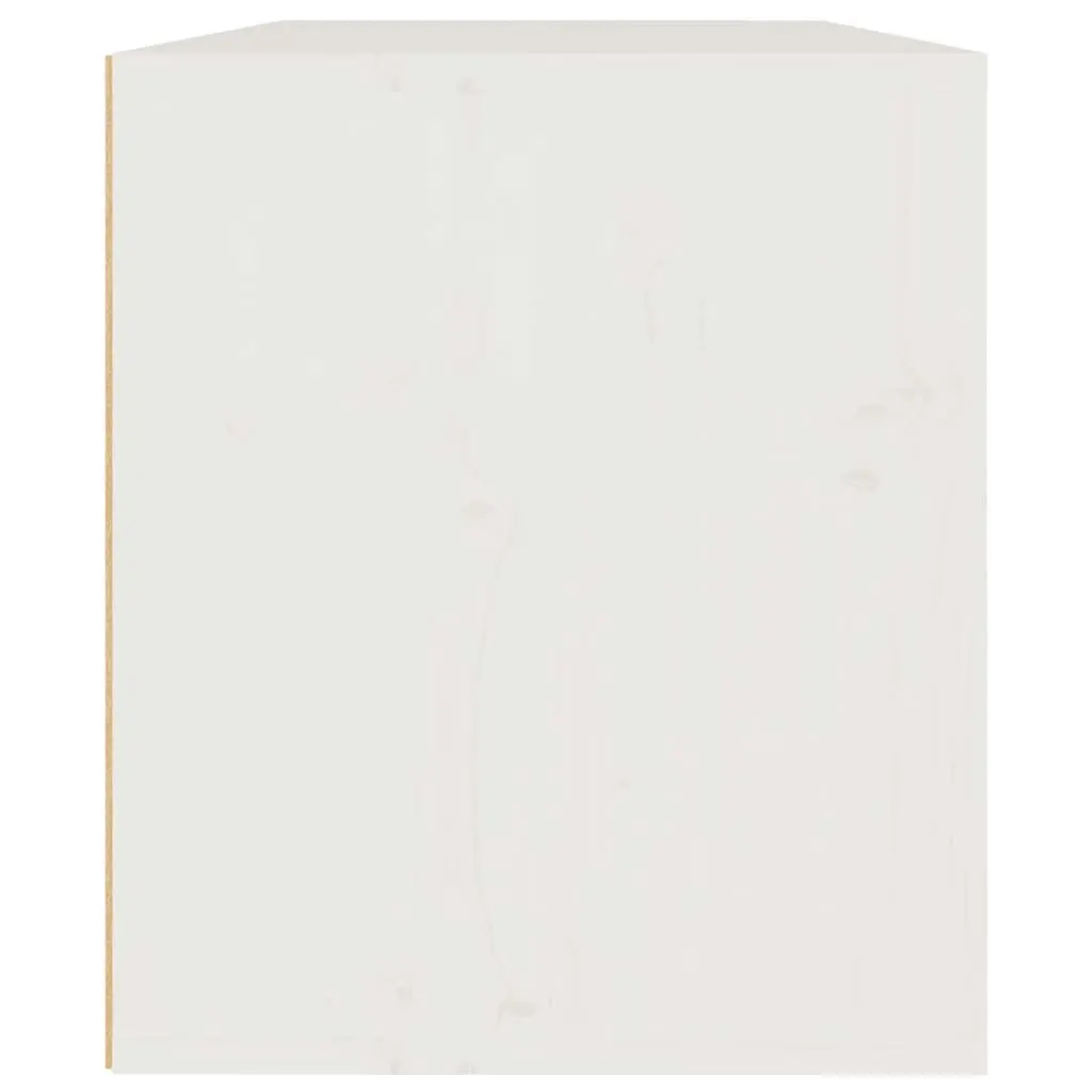 Wall Cabinet White 60x30x35 cm Solid Wood Pine 813447