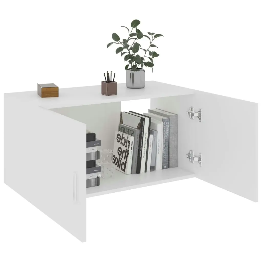 Wall Mounted Cabinet White 80x39x40 cm Engineered Wood 802795