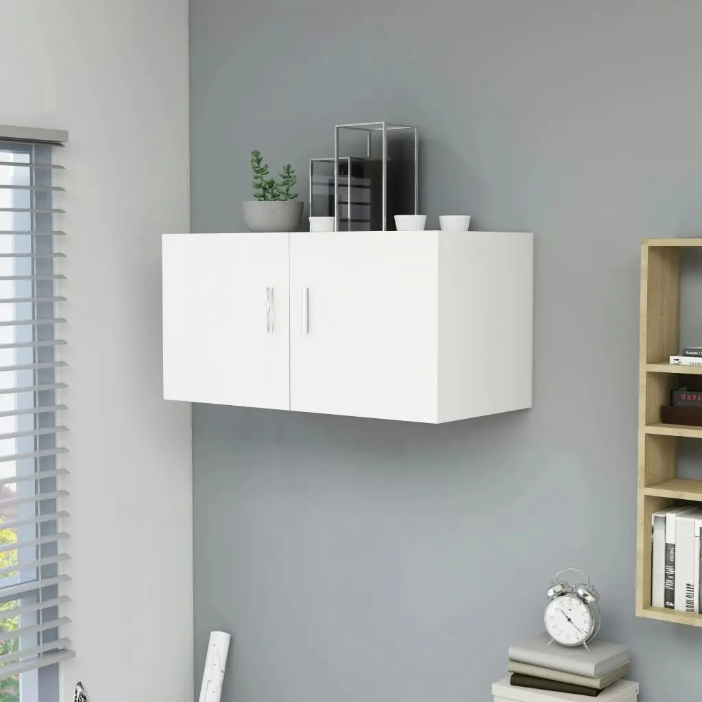 Wall Mounted Cabinet White 80x39x40 cm Engineered Wood 802795