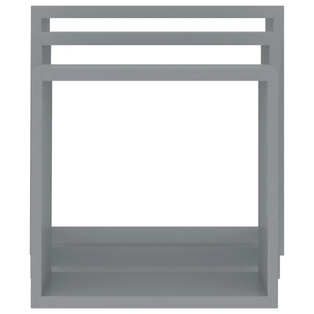 Wall Cube Shelves 3 pcs Grey MDF 323951