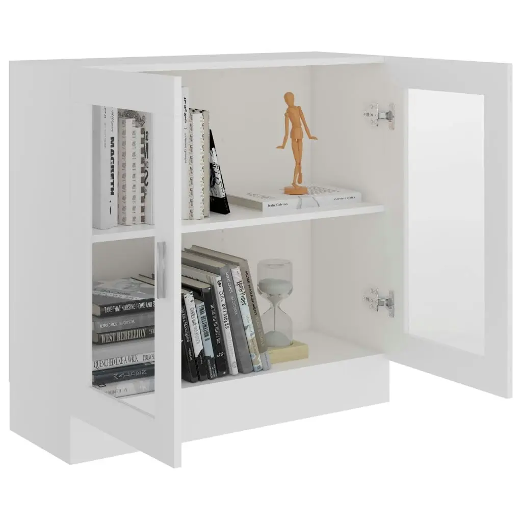 Vitrine Cabinet White 82.5x30.5x80 cm Engineered Wood 802741