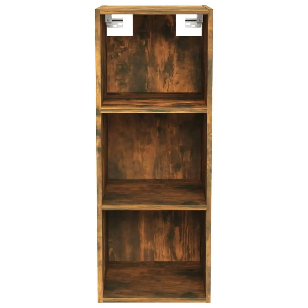 Wall Cabinet Smoked Oak 34.5x32.5x90 cm Engineered Wood 817456