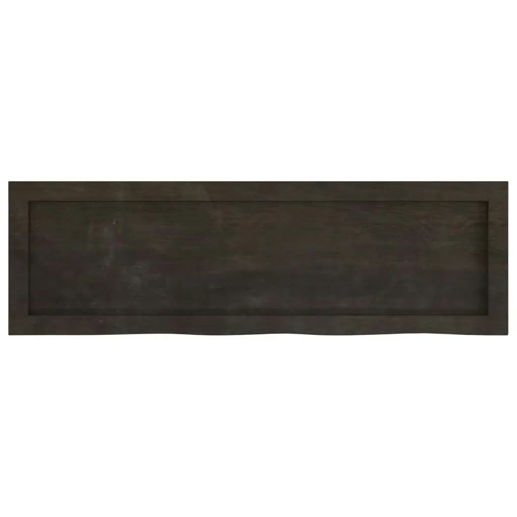 Wall Shelf Dark Brown 100x30x(2-4) cm Treated Solid Wood Oak 363801