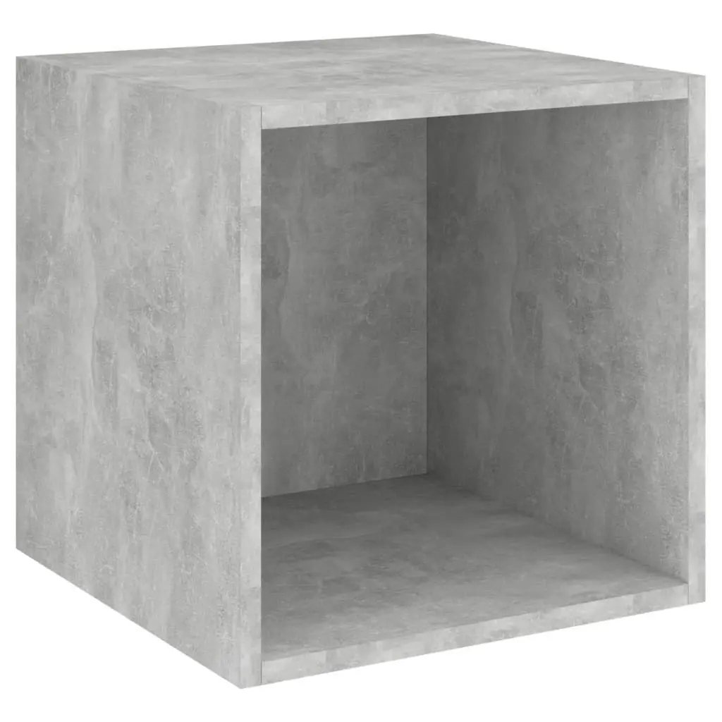 Wall Cabinets 2 pcs Concrete Grey 37x37x37 cm Engineered Wood 805457