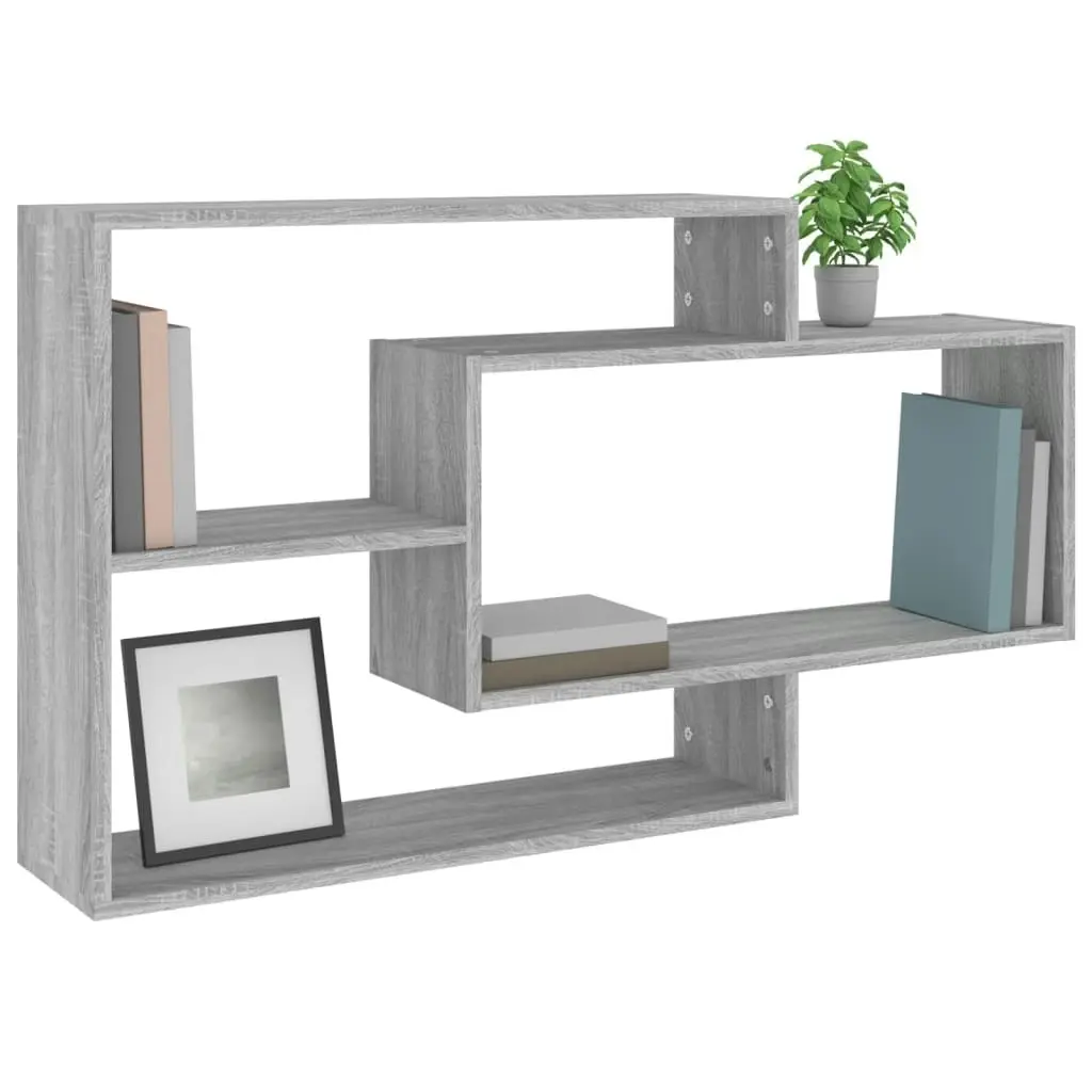 Wall Shelf Grey Sonoma 104x20x58.5 cm Engineered Wood 815289