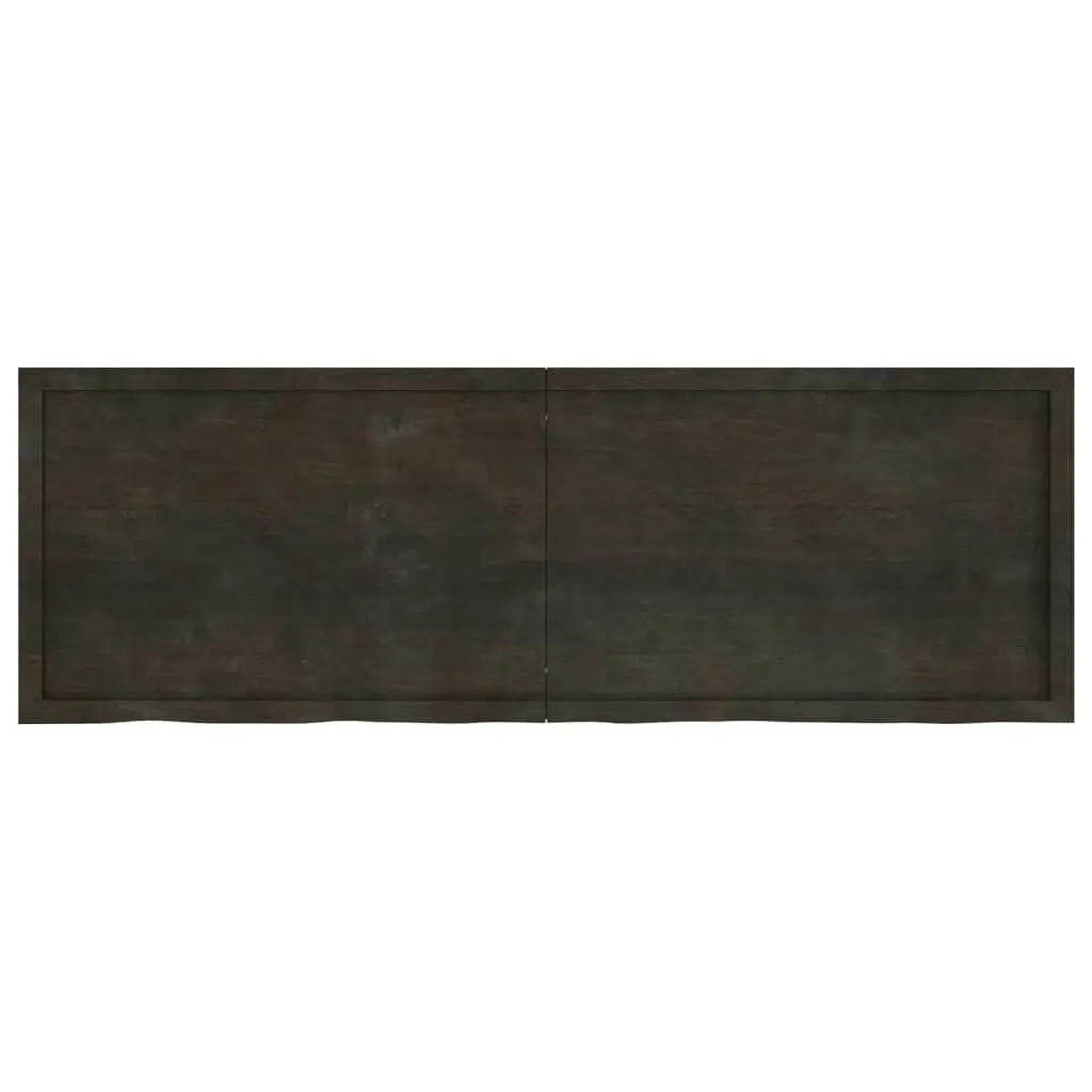 Wall Shelf Dark Brown 180x60x(2-4) cm Treated Solid Wood Oak 363842