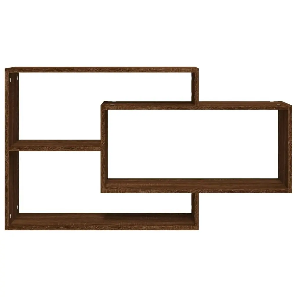 Wall Shelf Brown Oak 104x20x58.5 cm Engineered Wood 815290