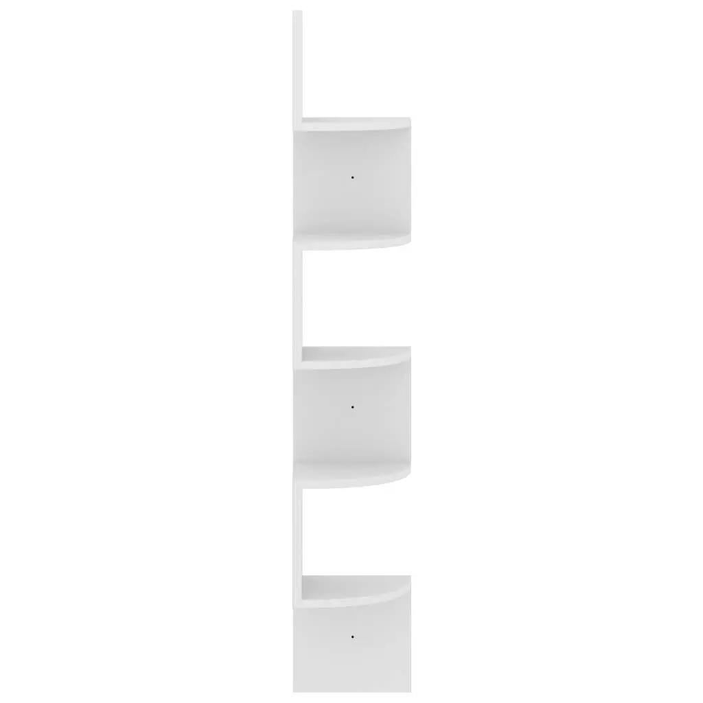 Wall Corner Shelf White 19x19x123 cm Engineered Wood 326831